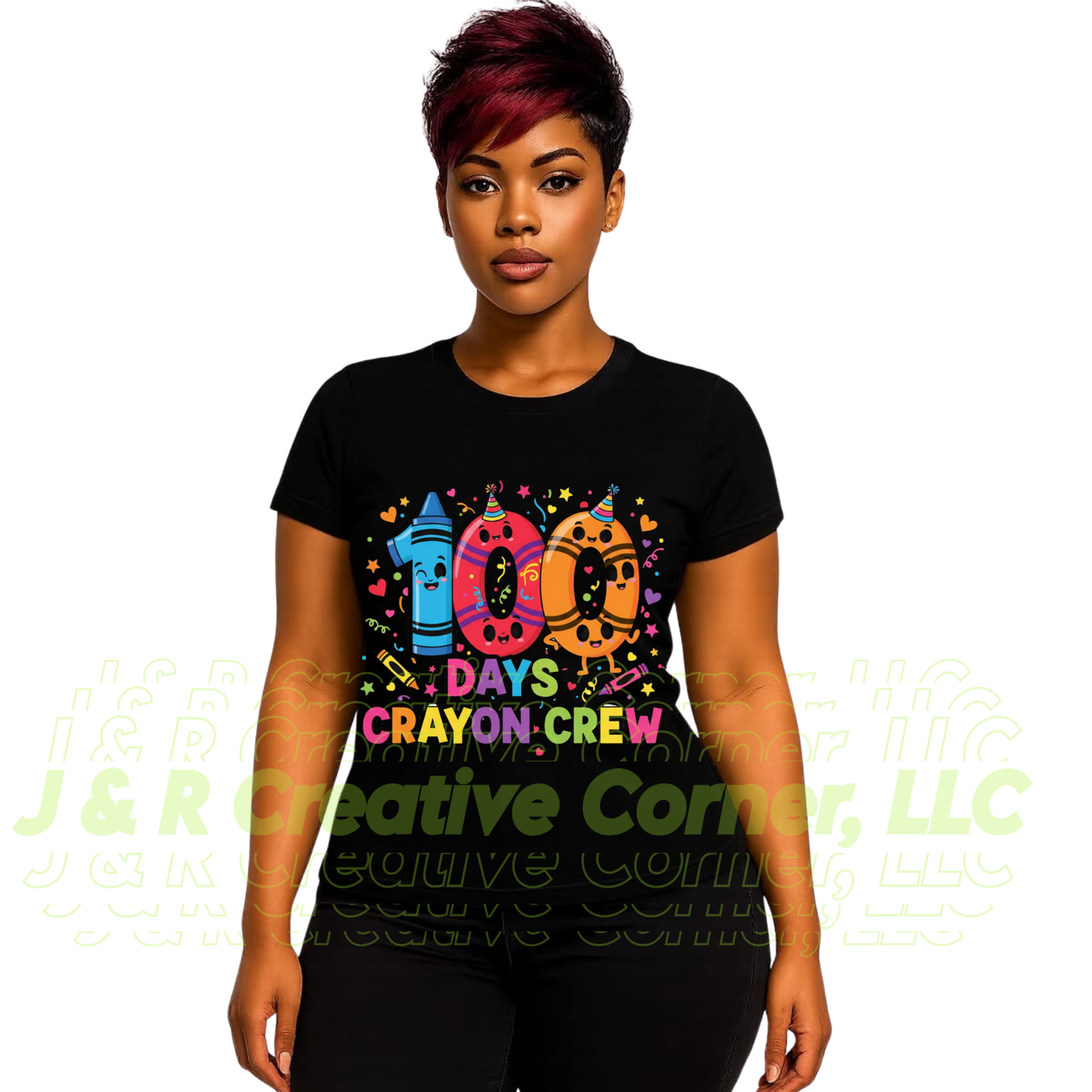 100 Days of School Crayon Design