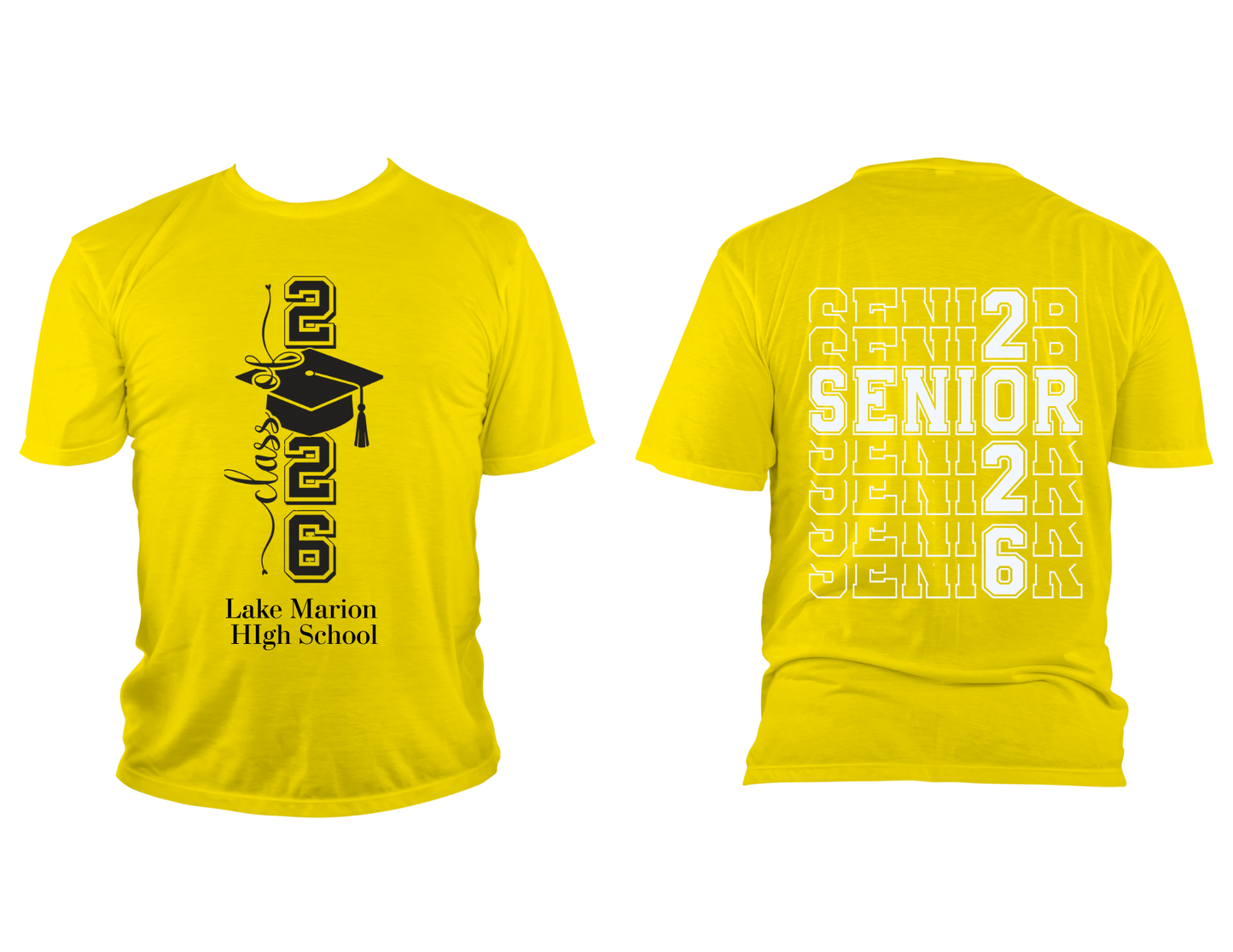 Class of 2026 Senior T-Shirt – Custom Name Graduation Shirt