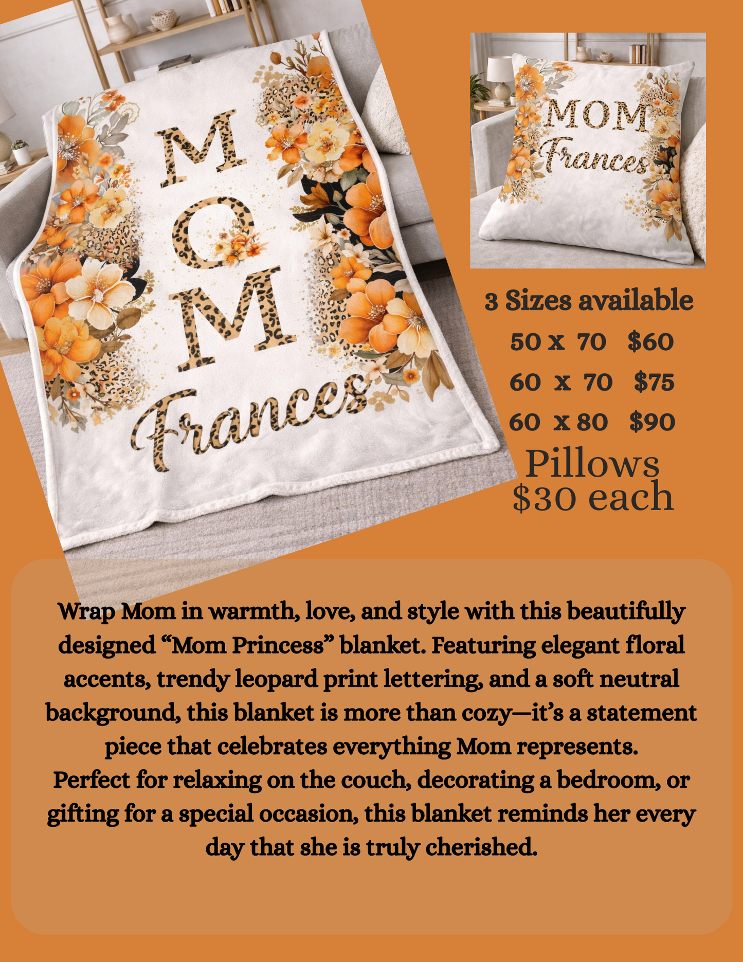 Customize Blanket & Pillows