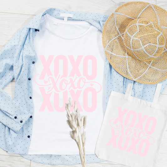Valentine Tshirt xoxo pink