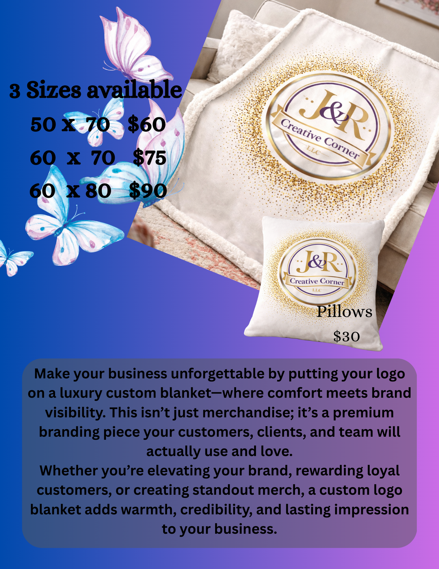 Customize Blanket & Pillows