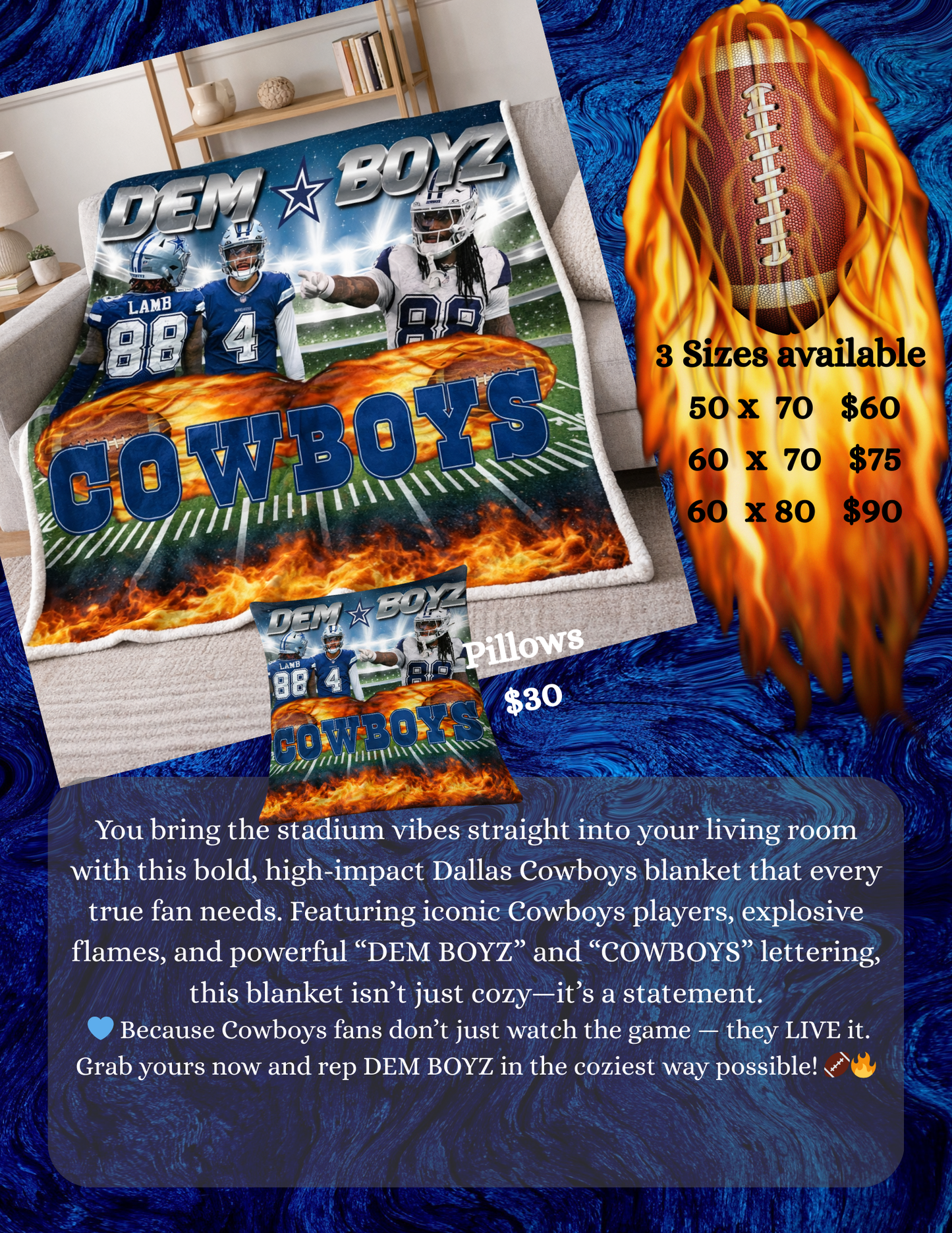 Customize Blanket & Pillows