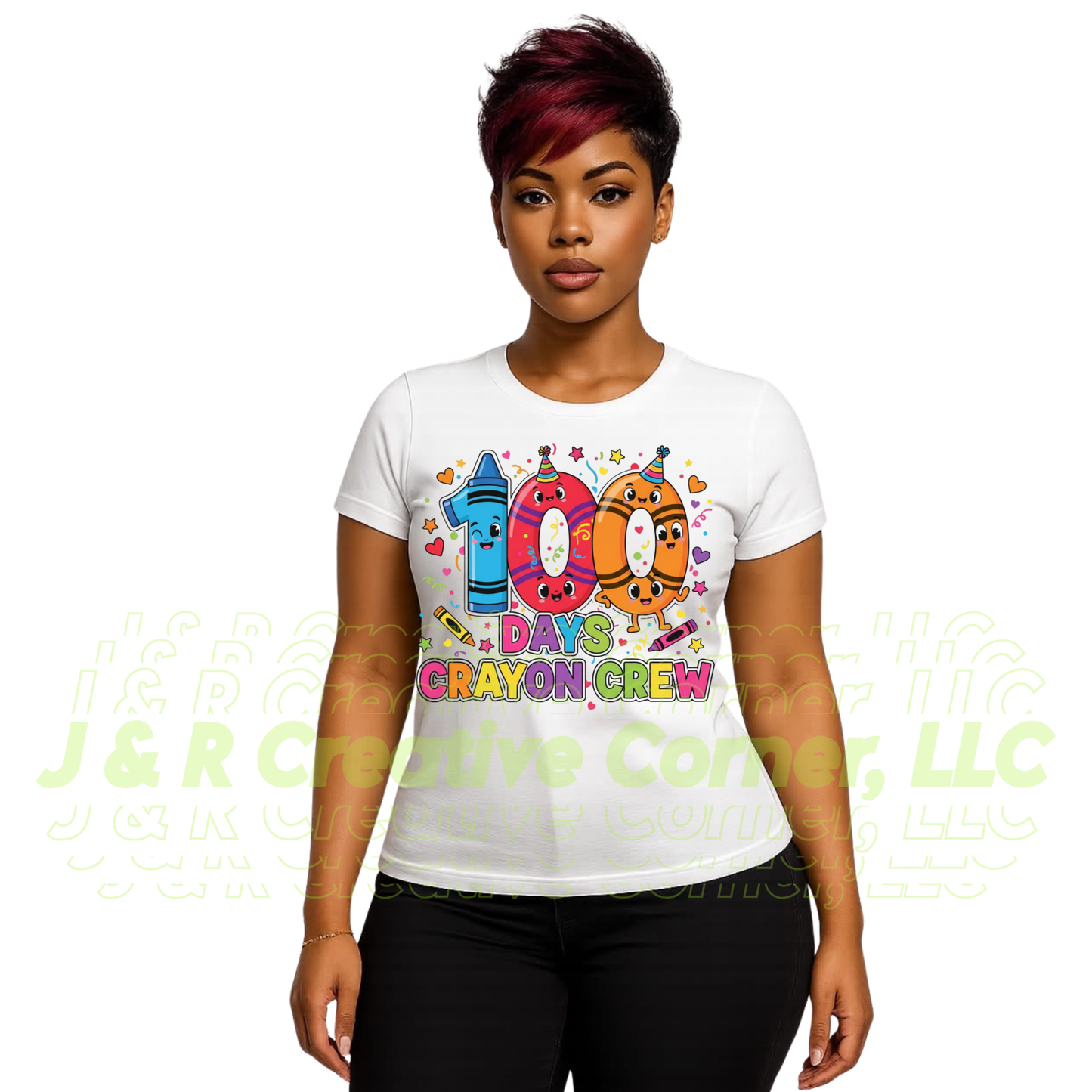 100 Days of School Crayon Design